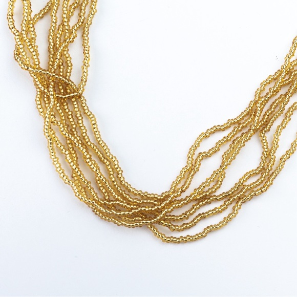 14K Di Murano multistrand gold beaded necklace Murano glass Made in Italy - Picture 11 of 16